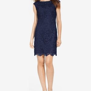🎉 HOST PICK x2 🎉 Navy Lauren Lace Sheath Dress